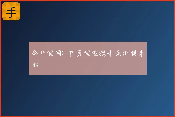 公牛官网: 首页官宣携手美洲俱乐部